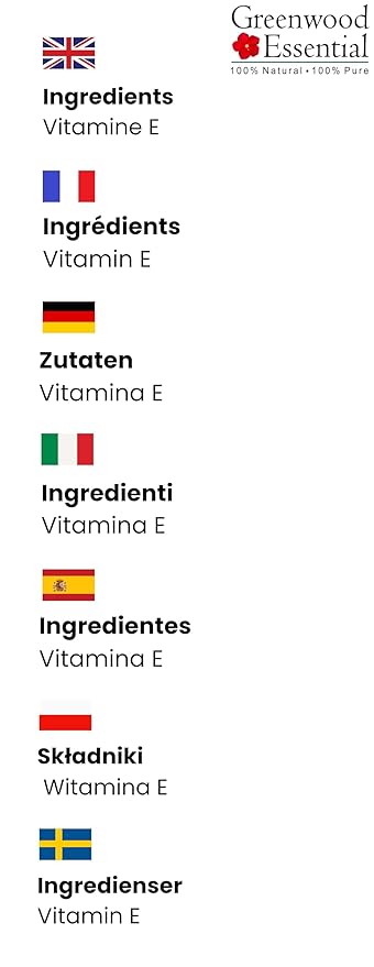 Pure Vitamin E Oil with Glass Dropper Premium Therapeutic Grade for Hair, Skin & Aromatherapy 10ml(0.33 oz)