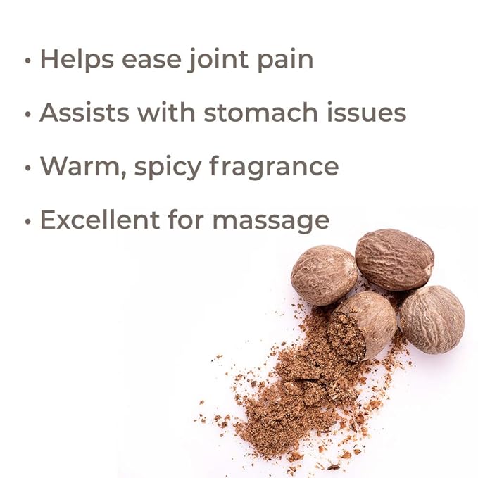 Plant Therapy Nutmeg Essential Oil 10 mL (1/3 oz) 100% Pure, Undiluted, Therapeutic Grade
