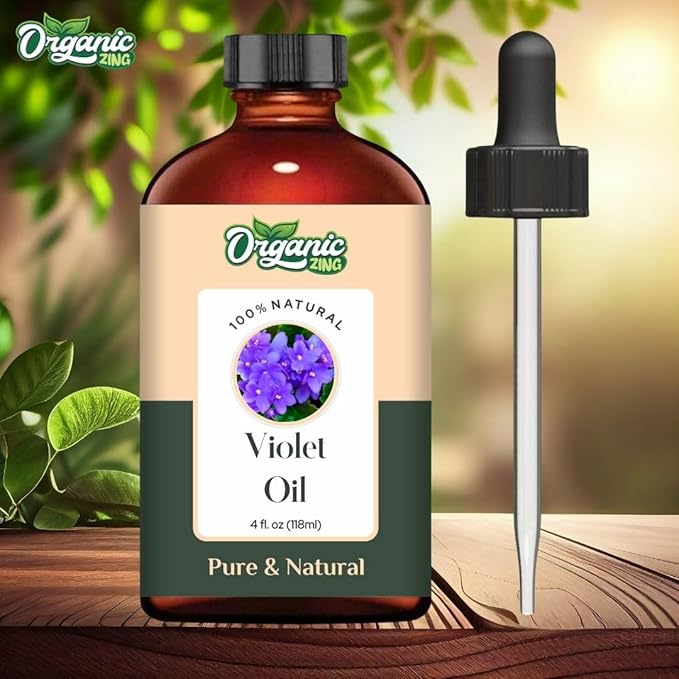 Violet (Viola) Oil | Pure & Natural Essential Oil for Aroma, Diffusers, Haircare & Massage - 118ml/3.99fl oz