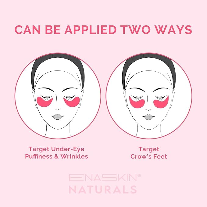 Under Eye Patches for Puffiness and Dark Circles: Caffeine Gel Masks for Undereye Wrinkles Bags - Instant Moisturizing Brightening Skincare Pads - Gift for Women Mom Wife - 30 Pairs (Rose)