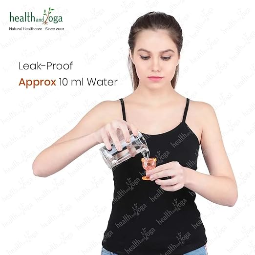 HealthAndYoga™ ChillEyes Colored Eye Wash Cups for Effective Eye Cleansing - with Storage Container - Eye Shaped Rim, Snug Fit (2 Pcs.)(Orange)