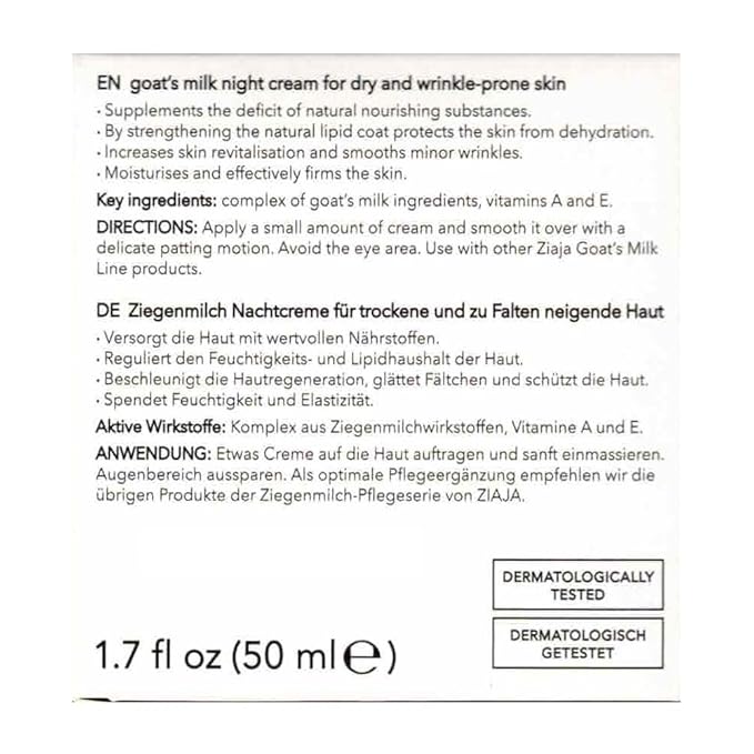 Ziaja Goat's Milk Night Cream - Face Cream