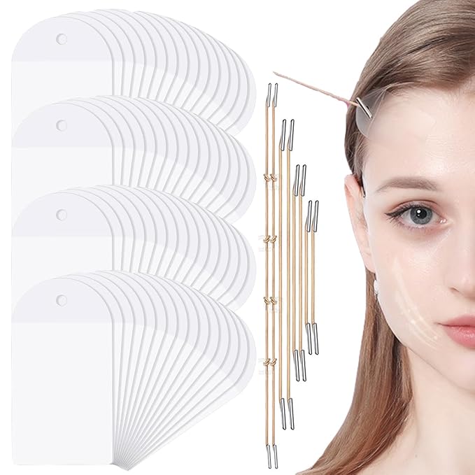 Face Lift Tape Invisible Instant, 80PCS Adhesive Lifting Saggy Skin Anti-Wrinkle Face Tape