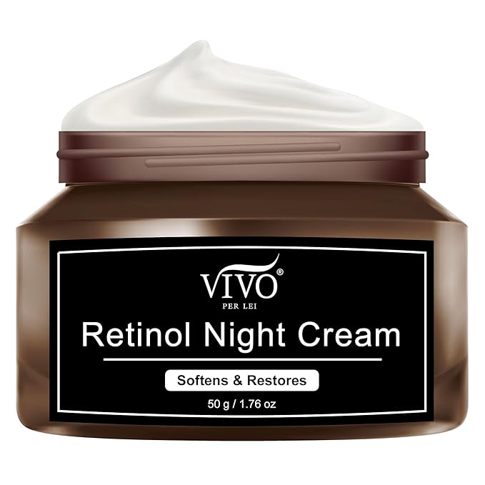 Vivo Per Lei Retinol Night Cream - Retinol Cream for Face - Anti Aging Moisturizer for Women - 1.76 Oz.