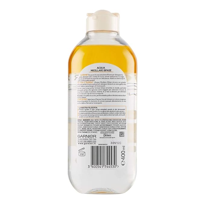 Garnier : Micellar Water with Argan Oil Daily Detergent, 400 ml