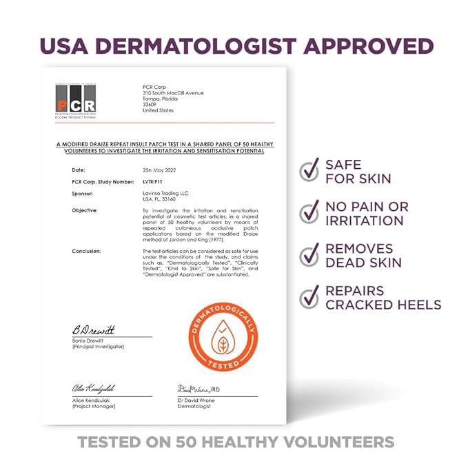 Lavinso Lavender Foot Exfoliator Peeling Mask for Dry Cracked Feet - 2 Pack - Remove Dead Skin and Callus - Foot Peel Mask for Baby Soft Feet