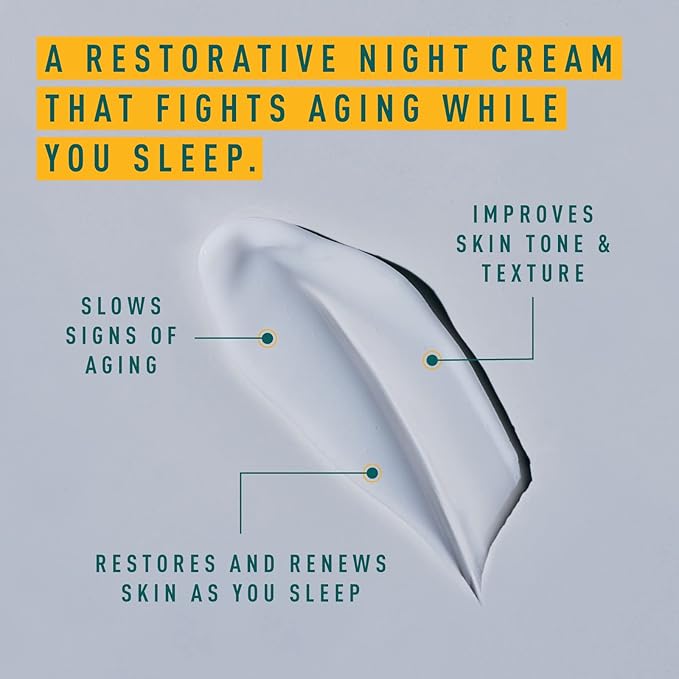 Face Moisturizer, Night Cream, Overnight Moisturizer (1.7 Ounce) - Anti Aging Nighttime Moisturizer, Creatine to Stimulate Collagen Production, Lactic Acid to Improve Skin Texture