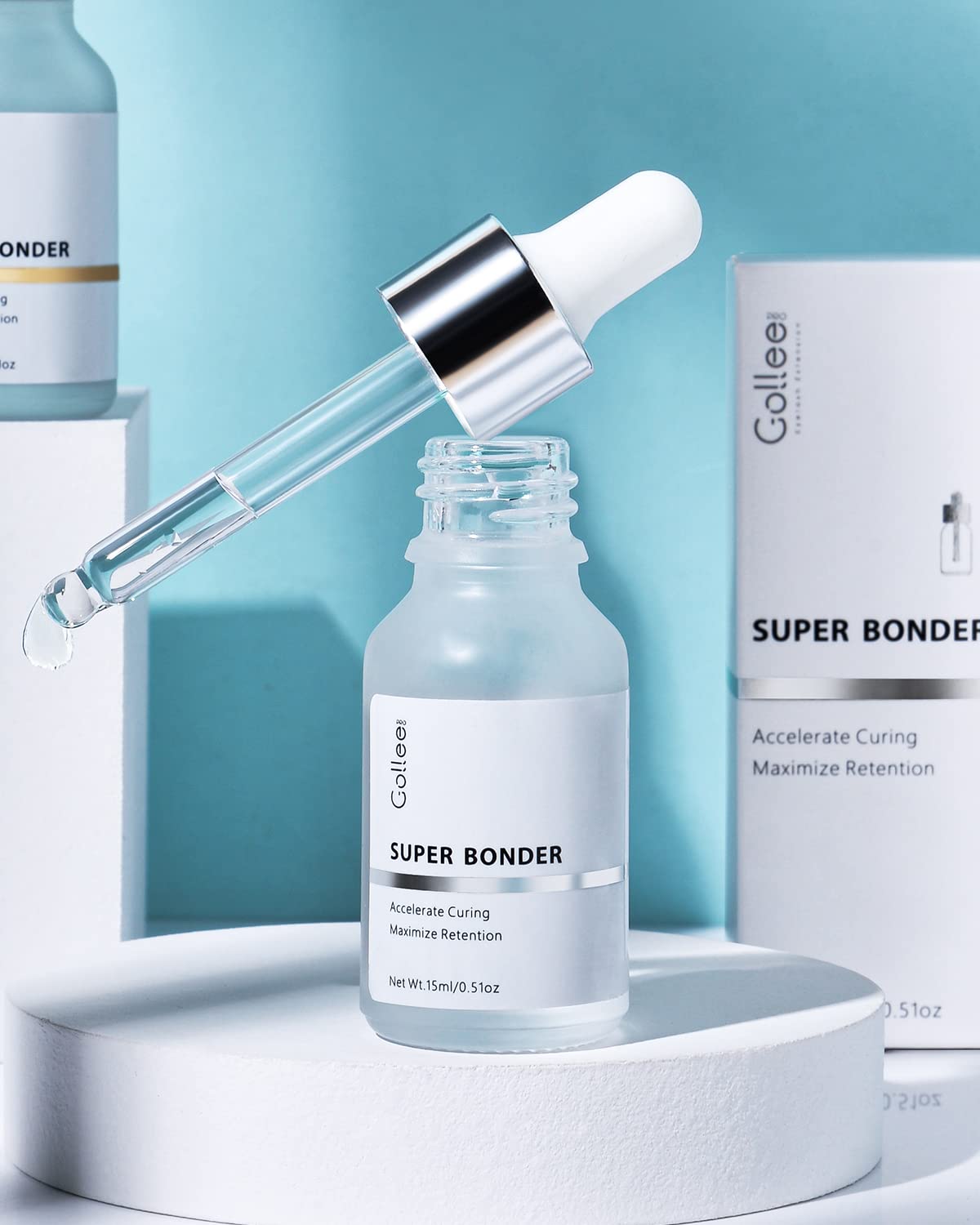 Lash Bonder for Eyelash Extensions, Lash Retention Sealant Eyelash Lash Glue Super Bonder for Lash Extensions Glue Accelerator Cure Solution Lash Extension Lash Super Bonder -15ML