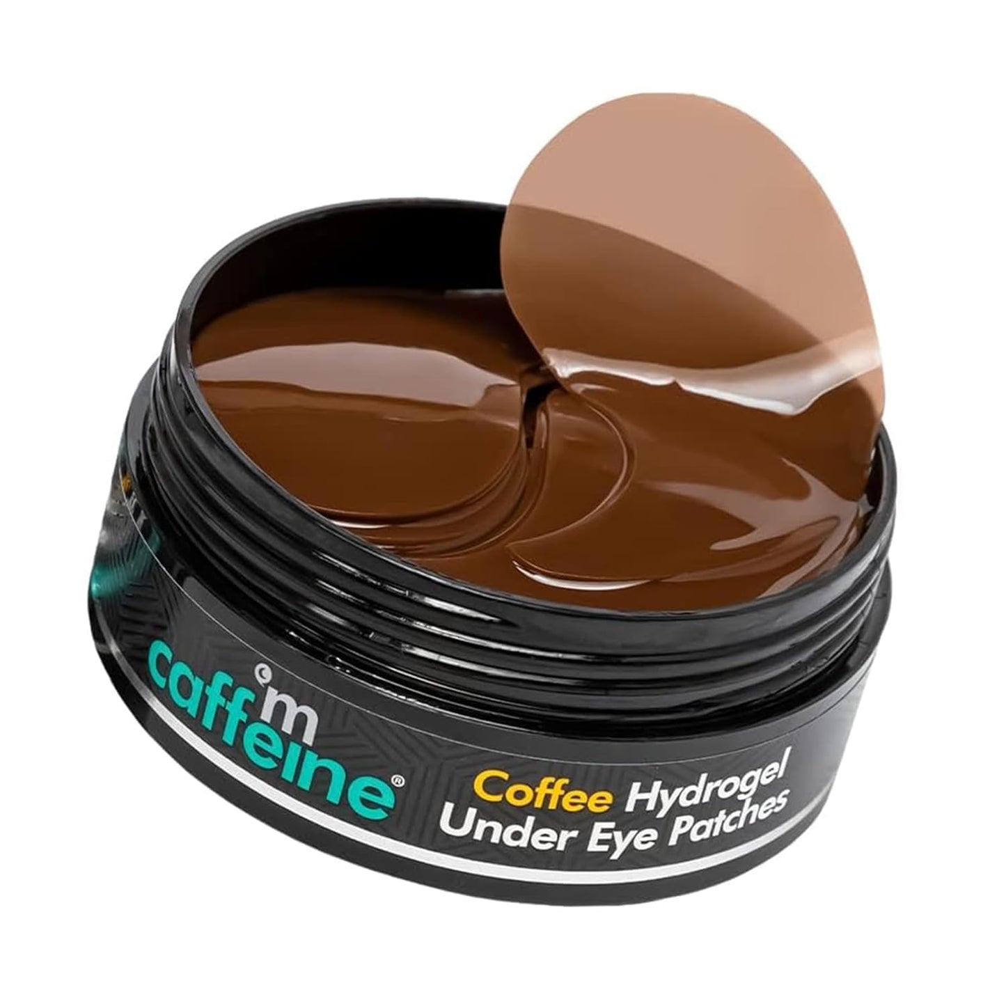 mCaffeine Coffee Hydrogel Under Eye Patches for Dark Circles & Puffiness Reduction | Caffeine & Hyaluronic Acid | Cooling Eye Patches with Moisture-Lock Technique for 2x Hydration - 30 Pairs | 90g