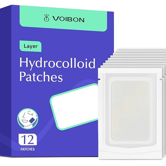 XXL Acne Patches - Hydrocolloid Pimple Covers for Face & Body Breakouts | Cystic Zit Treatment | Vegan (12ct)