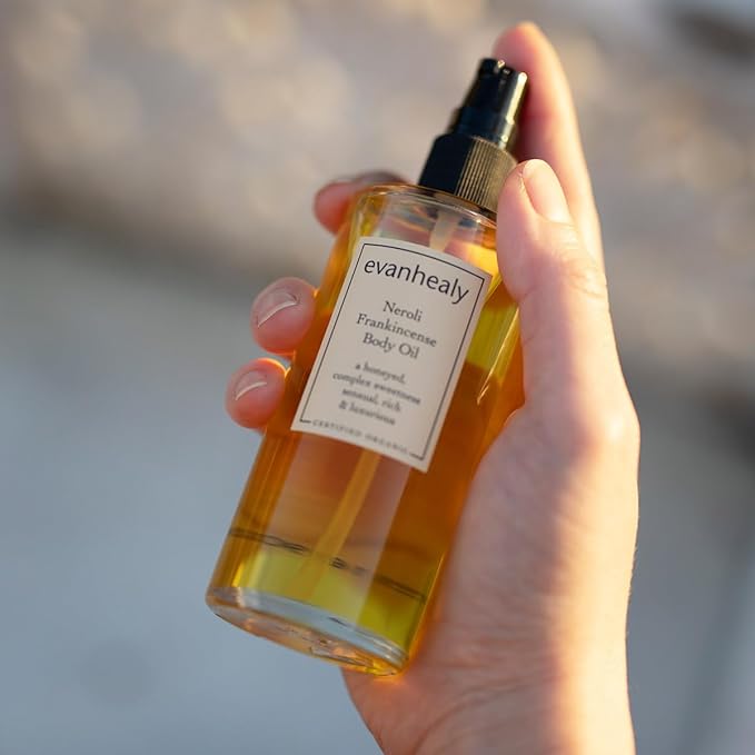 evanhealy Neroli Frankincense Body Oil | Organic Body Care with Silky Blend of Plant Oils to Soften & Moisturize All Skin | Frankincense Oil for Face