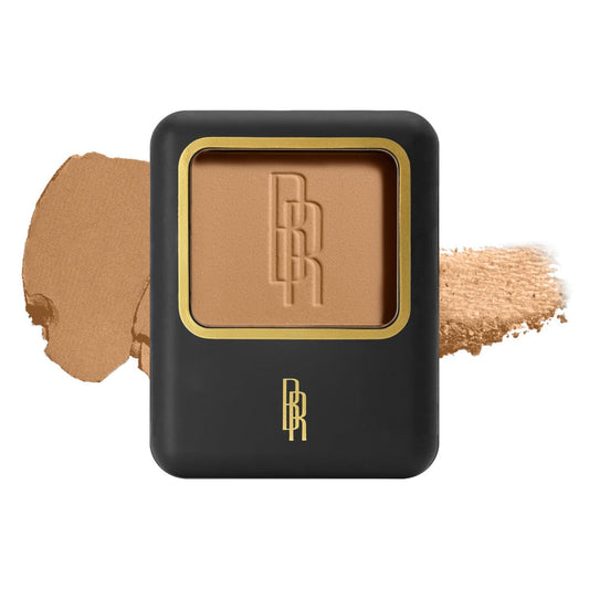 Black Radiance Pressed Powder, Buildable & Blendable Matte Finish Shine Control Compact with Mirror & Applicator, Cruelty-Free & Vegan - Crème Fresh