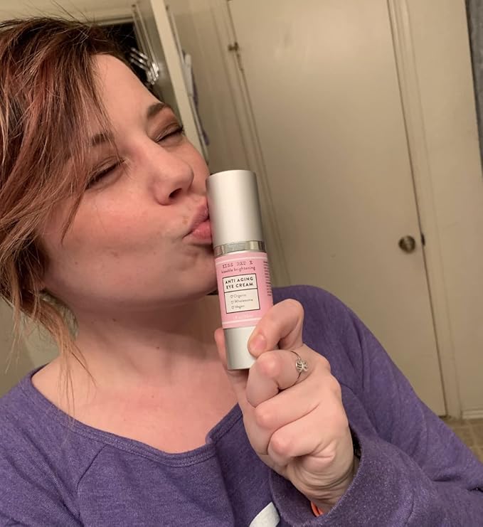 Anti Aging Eye Cream for Women Men. Vegan Eye Cream for Dark Circles Puffiness Wrinkles 1 OZ 50 Days Supply