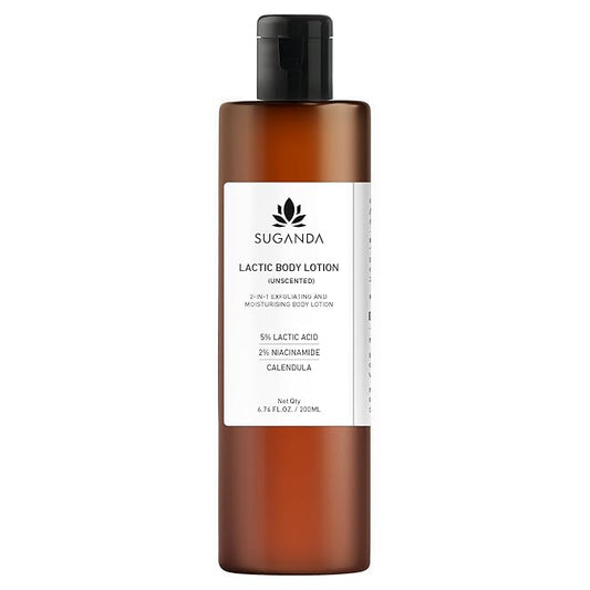Unscented Lactic Body Lotion With 5% Lactic Acid,Improves Skin Texture & Reduce Strawberry Legs 6.76 Fl Oz