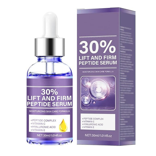 Lift and Firm Peptides Serum for Face - Face Serum for Women - Peptide Se rum with Hyaluronic Acid, Vitamin C,E - Hydrating Anti Aging