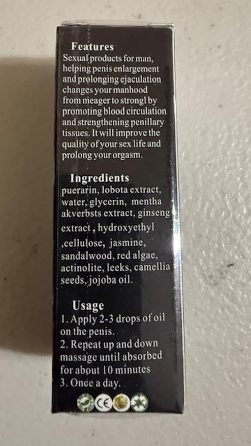 Large Size Enlarge Oil Enlarger Growth Oil Fast BIGER Thick Enlargement Gel for Men 10ML by CRAZYLIFE (3)