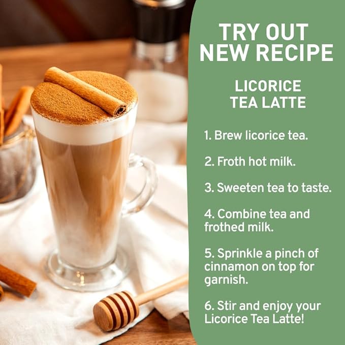 HANDPICK, Licorice Root Tea Bags (50 Count, 2g/bag) Licorice Tea | Non-GMO, Caffeine Free | Premium Quality Eco Conscious Round Bags