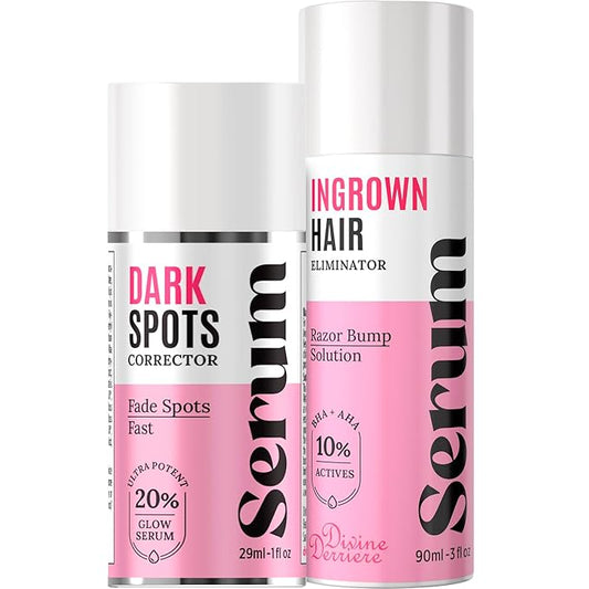 Save 14% on The Skin Care Solution For Dark Spots, Razor Bumps, Ingrown Hair & Razor Burns – Includes Our Ultra Potent Brightening + Razor Bumps Solution For an Ultra Clear & Glowing Skin