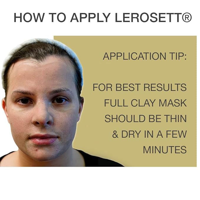 LEROSETT Facial Clay Mask for Acne, Oily Skin, Visibly Tightens Pores. Overnight Spot Treatment for Pimples, Blemishes, Cysts, Blackheads. 100% Natural, Spa-Grade, Made in Sweden Since 1987
