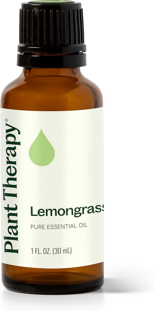 Plant Therapy Lemongrass Essential Oil 100% Pure, Undiluted, Natural Aromatherapy for Diffuser and Skin, Therapeutic Grade 30 mL (1 oz)
