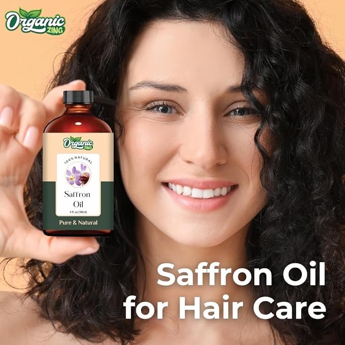 Saffron (Crocus sativus) Oil | Pure & Natural Essential Oil for Aroma, Diffusers, Skincare & Haircare - 118ml/3.99fl oz