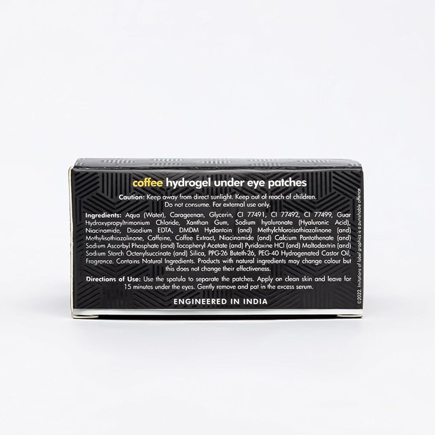 mCaffeine Coffee Hydrogel Under Eye Patches for Dark Circles & Puffiness Reduction | Caffeine & Hyaluronic Acid | Cooling Eye Patches with Moisture-Lock Technique for 2x Hydration - 30 Pairs | 90g