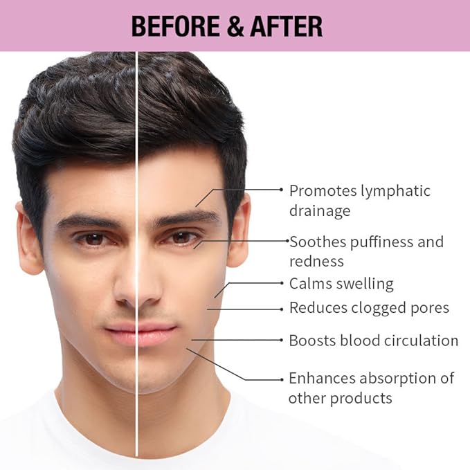 Nykaa Naturals Ice Roller Massage for Face Toning - Reduces Clogged Pores - Improves Absorption - Releases Neck Stiffness - Pink - 1 pc