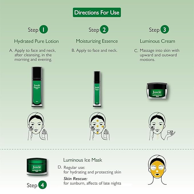 Luminous Ice Facial Mask, Hydrating Gel for Sensitive Skin, Herbal-Infused Formula with Centella Asiatica, Astragalus, Ginseng & Osmanthus, 1.69 fl. oz