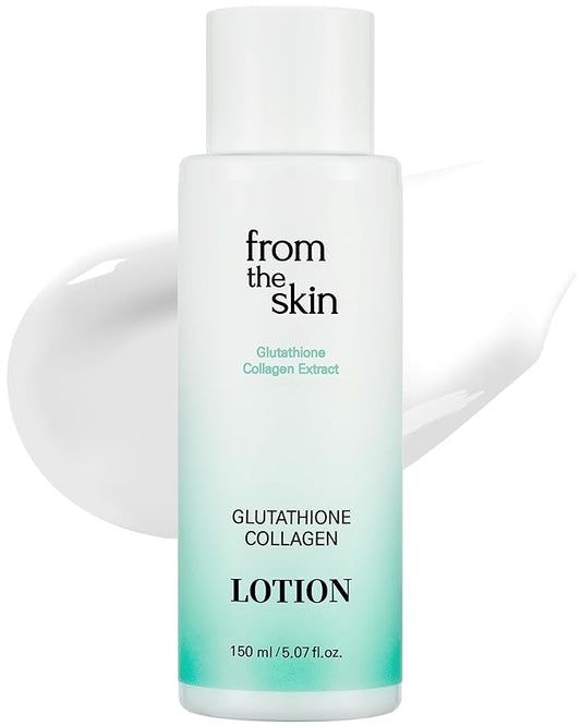 Glutathione Collagen Lotion - Intense Hydration and Firming for Dry Skin, Radiance Boost, Fast-Absorbing, Non-Greasy with Panthenol & Lactobacillus Extract, 5.3 fl.oz.