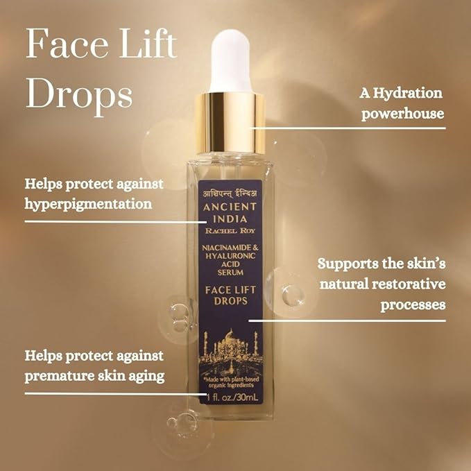Rachel Roy Niacinamide & Hyaluronic Acid Face Serum with Aloe Vera & Natural Retinol - Hydrating Anti-Aging Drops for Dark Spots & Moisture Boost (30ml)