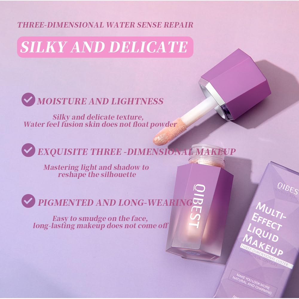 Matte Dewy Liquid Blush, Silky Smooth Cream Soft Blush Stick Natural Matte Finish, Long-Lasting Waterproof and Sweat proof Blush Stick Makeup for Cheek Lip eye, Cruelty-free,01 Pink