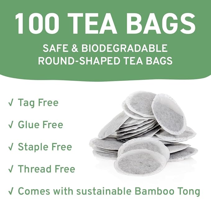 HANDPICK, Spearmint Tea Bags (100 Herbal Tea Bags) |Refreshing Mint Tea | Non-GMO, Gluten Free | Round Eco-Conscious Teabags