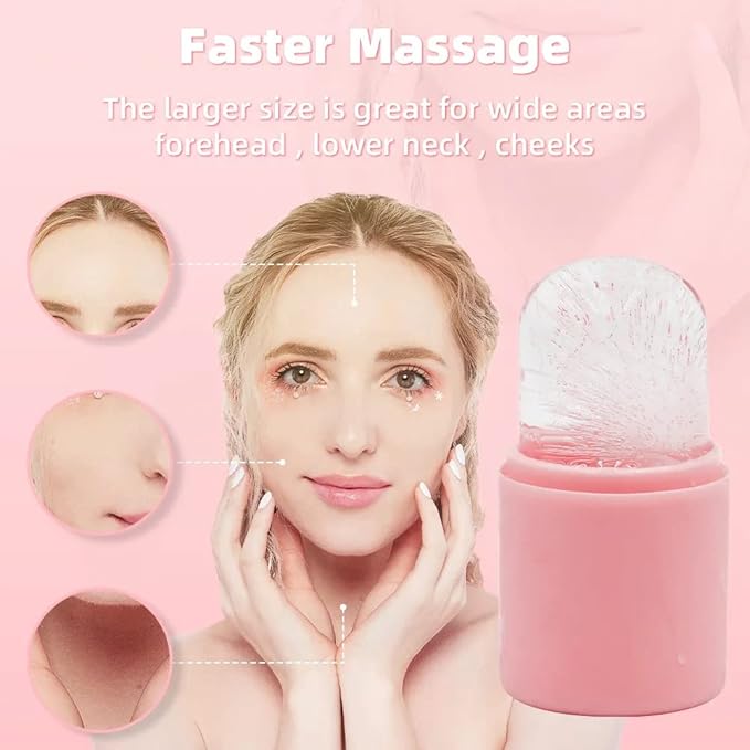 Silicone Face Ice Massager and Contourer (Pink)