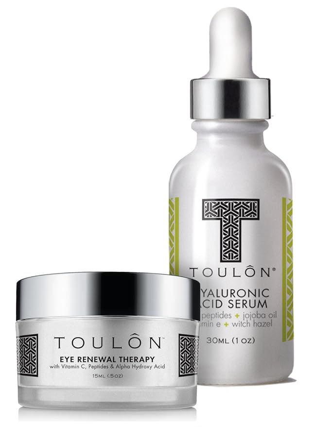 Hyaluronic Acid Anti Aging Skin Care Kits; Women Beauty Set: Hyaluronic Acid Serum and Eye Cream for Dark Circles & Puffiness; Perfect Present for Women and Men: Natural Skin Care Kit