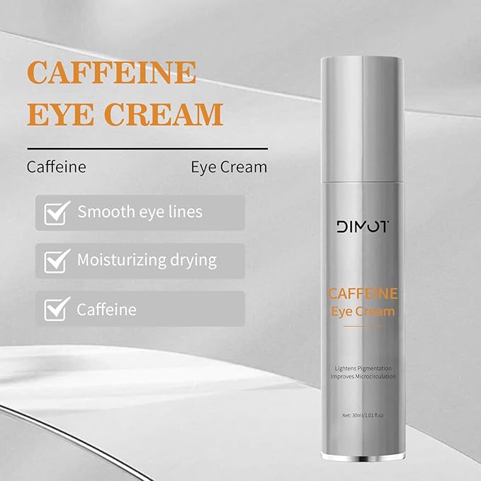 Caffeine Eye Cream Under Eye Cream for Anti-Age Eye Wrinkles Eye Elasticity Fine Lines Cream for Late Nights, Overtime Eye Skin Care For Women & Men