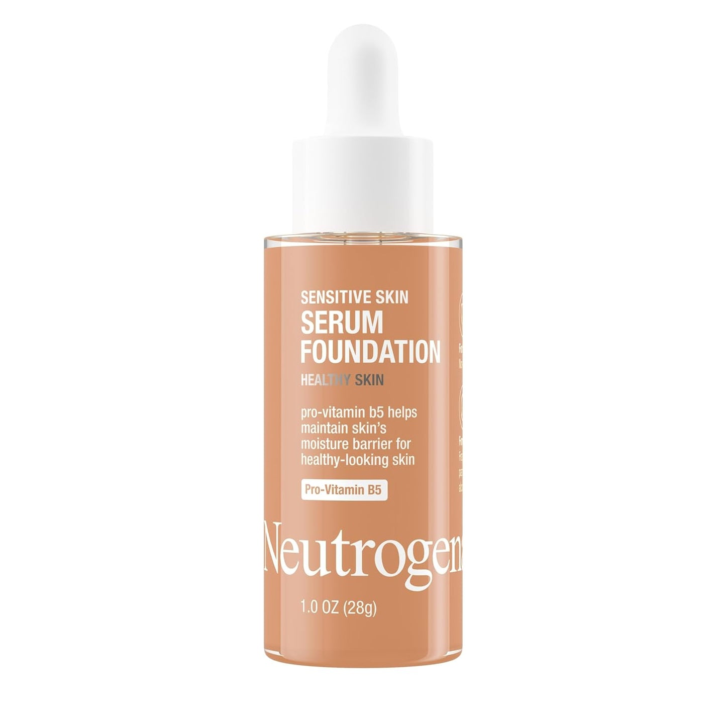 Neutrogena Healthy Skin Sensitive Skin Serum Foundation with Pro-Vitamin B5, Color Correcting & Pore Minimizing Liquid Foundation & Face Serum, Buildable Coverage, Medium/Deep 01, 1 oz