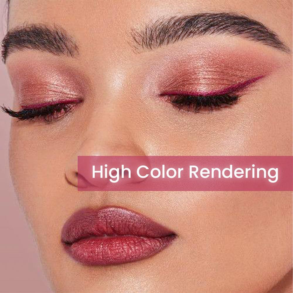 Kaely 1.5mm Skinny Gel Eyeliner Pencil,Berry Pink Cat Eye Liner Makeup Pen,Cream Smooth Eyeliner Crayon,delineador de ojos contra el agua,Waterproof Long Lasting 16 Hour Wear,Vegan & Cruelty Free,04