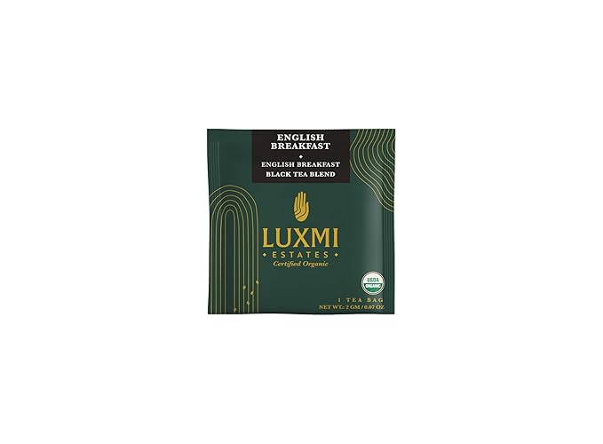 Luxmi Estates - Tale of Two Estates - Organic English Breakfast Tea 90 Tea Bags (15 ct x 6 Pack) | Made with Organic Darjeeling & Assam Tea from India | Smooth, Flavorful, Robust and Caffeinated