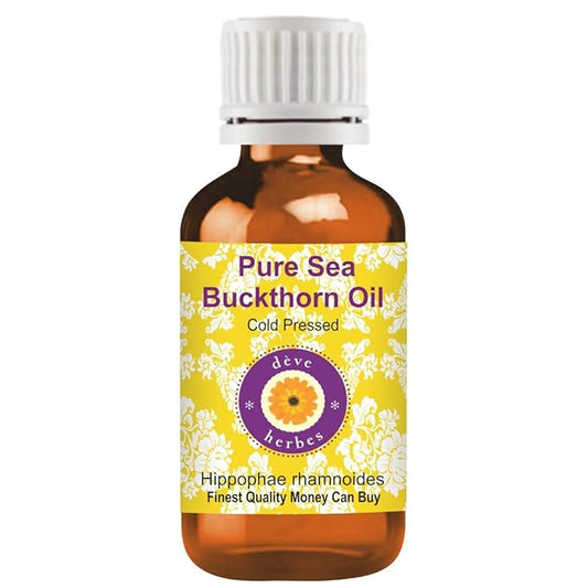 dève herbes Pure Sea Buckthorn Oil (Hippophae rhamnoides) Cold Pressed 100ml (3.38 oz)