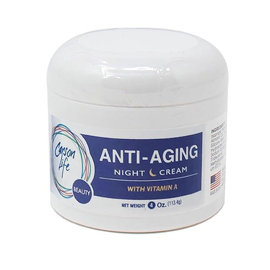 Carson Life Night Time Beauty Cream With Vitamin E - 4 Oz - Marvelously Rejuvenate Skin & Prevent Wrinkles - Keep Your Skin and Face Healthy - Made in the USA