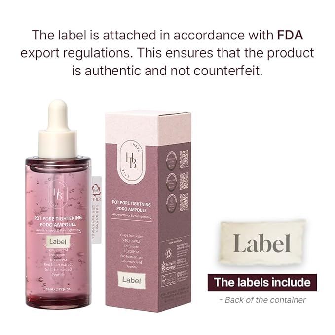 Pot Pore Tightening Podo Ampoule - Pore Tightening, Korean Skincare, Hypoallergenic, Moisturizing, Red Bean, Grape, Pore Care, Face Serum, Skin Density Improvement, K-Beauty, Skin Elasticity