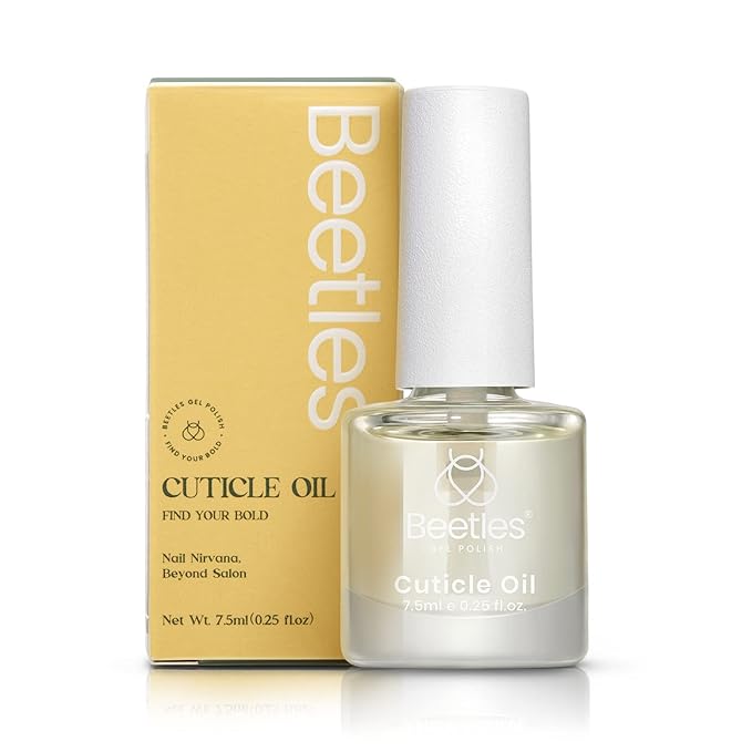 Beetles Gel Nail Polish Base No Wipe Top Coat，and 7.5ml Cuticle Oil, Gel Nail Cuticle Oil Care for Dry