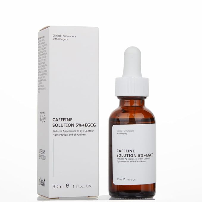 Caffeine Solution 5% + EGCG For Dark Circles & Puffiness, 30ML Anti Aging Under Eye Serum For Eye Bags, Fine Lines, Moisturizing Caffeine Solution.