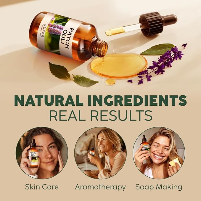 KUKKA essential oils 100% Pure & Natural Patchouli Essential Oil for Skin, Diffuser & Soap Making DIY(4 Fl Oz/118 ml)