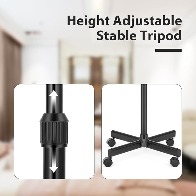 Professional Facial Steamer 2 in1 Steamer for Face 5X LED Magnifying Lamp Facial Steamer for Esthetician Beauty Face Equipment Use at Home or Salon（Black）