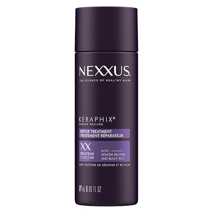 Nexxus Keraphix Damage Repair Pre-Wash Treatment Cream for Damaged Hair With Keratin Protein & Black Rice 6 oz