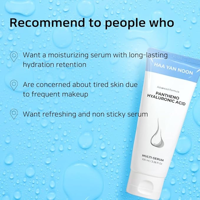 Pantheno Hyaluronic Acid Multi-Serum, 3.38 fl. Oz/ 100ml, as Toner,Emulsion,Essence at once, Korean Skincare