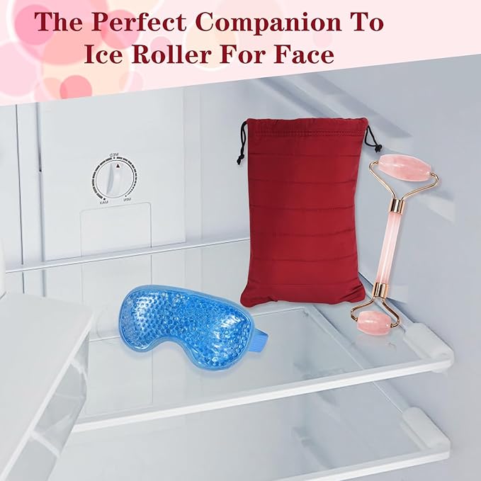 Sleeping Bag for Ice Roller for Face and Face Massage Roller - Keep Your Ice Rollers Clean - Insulated for Extra Coldness - Multi-purpose Bag Also Can Easily Accommodate Cold Eye Mask