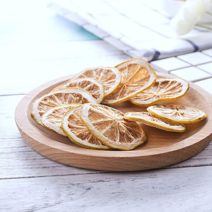 Lemon Slices Tea,Organic Nature Sun-Dried Lemon Slices,Fragrance Citrus Fruit,Chinese Flora Herbal Tea Supplement-45G