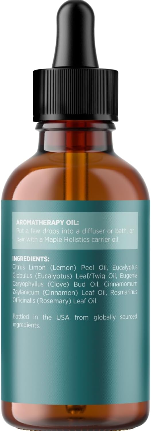 Thieves Myth Pure Essential Oil Blend - Purification Blend for Diffuser of Undiluted Cinnamon Eucalyptus Lemon Rosemary and Clove Essential Oil - Cleansing Aromatherapy Diffuser Oil 2oz